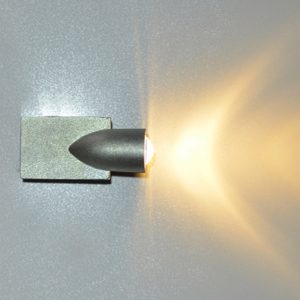 چراغ دکوراتیو یک طرفه موشکی با لنز محدب زمرد نور (رنگ پایه/1*1W) کد 114-1R